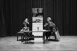 Novelist Margaret Drabble giving a talk at the University of Hong Kong, 8 November 2015