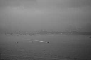 Victoria Harbour viewed from Sheung Wan, 12 November 2015