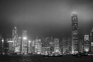 Night view of Victoria Harbour from Tsim Sha Tsui, 12 November 2015