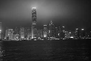 Night view of Victoria Harbour, 12 November 2015