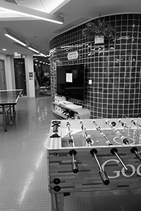 Table football, inside the offices of Google, Times Square, Causeway Bay, 19 November 2015