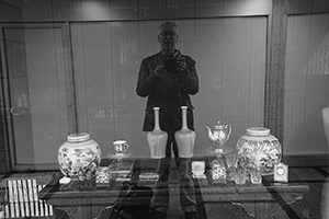 Antiques on display in a shop in Melbourne Plaza, Central, 27 November 2015