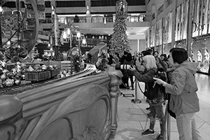 Christmas display in the Landmark atrium, Central, 27 November 2015