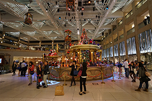 Christmas display in the Landmark atrium, 27 November 2015