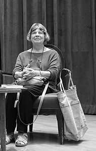Novelist Margaret Drabble giving a talk at the University of Hong Kong, 8 November 2015