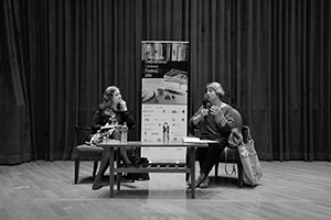 Novelist Margaret Drabble giving a talk at the University of Hong Kong, 8 November 2015