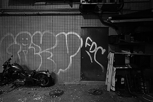 Graffiti at Fat Hing Street, Sheung Wan, 3 December 2015
