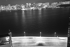 The Island Eastern Corridor viewed from a high floor, North Point, Hong Kong Island, 11 December 2015