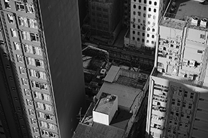 Light and shadow on a building, Sheung Wan, Hong Kong Island, 17 December 2015