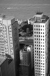 Light and shadow on a building, Sheung Wan, Hong Kong Island, 17 December 2015