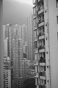 A view towards the Peak from Sheung Wan, 22 December 2015