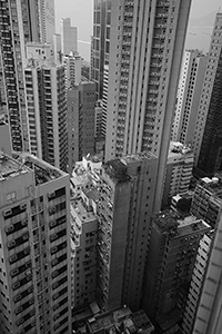 Buildings viewed from above, Sheung Wan, Hong Kong Island, 29 December 2015