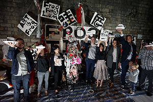 Frog King (Kwok Mang Ho) performance, Chancery Lane, Central, 1 December 2015