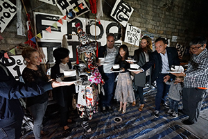 Frog King (Kwok Mang Ho) performance, Chancery Lane, Central, 1 December 2015