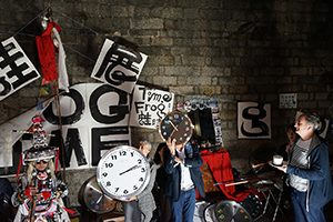 Frog King (Kwok Mang Ho) performance, Chancery Lane, Central, 1 December 2015