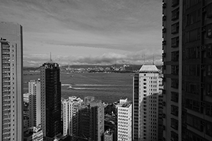 Victoria Harbour and Kowloon, viewed from Sheung Wan, 11 January 2016