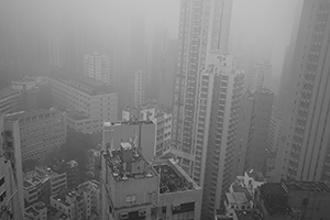 Foggy weather, Sheung Wan, 3 January 2016