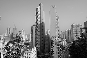 Looking towards Sai Ying Pun from the HKU campus, Pokfulam, 8 January 2016