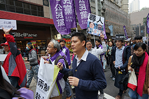 Demonstration concerning booksellers who are missing (and presumed abducted illegally to the Mainland), Sheung Wan, 10 January 2016