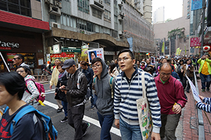 Demonstration concerning booksellers who are missing (and presumed abducted illegally to the Mainland), Sheung Wan, 10 January 2016