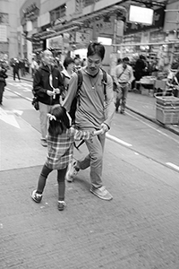 Demonstration concerning booksellers who are missing (and presumed abducted illegally to the Mainland), Sheung Wan, 10 January 2016