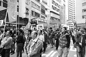 Demonstration concerning booksellers who are missing (and presumed abducted illegally to the Mainland), Sheung Wan, 10 January 2016