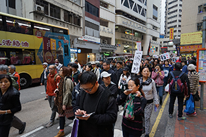 Demonstration concerning booksellers who are missing (and presumed abducted illegally to the Mainland), Sheung Wan, 10 January 2016