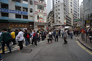 Demonstration concerning booksellers who are missing (and presumed abducted illegally to the Mainland), Queen's Road West, Sheung Wan, 10 January 2016