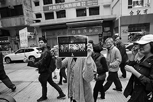 Demonstration concerning booksellers who are missing (and presumed abducted illegally to the Mainland), Queen's Road West, Sheung Wan, 10 January 2016