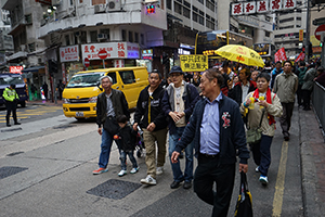 Demonstration concerning booksellers who are missing (and presumed abducted illegally to the Mainland), Sheung Wan, 10 January 2016