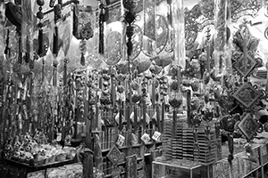 A shop selling Lunar New Year decorations, Queen's Road West, Sheung Wan, 18 January 2016