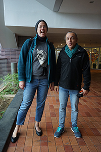 Friends on the HKU campus, Pokfulam, 20 January 2016