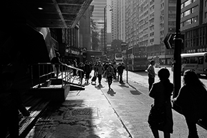 Street scene, King's Road, Fortress Hill, North Point, 1 January 2016