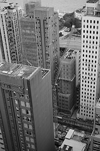 Construction site on Des Voeux Road West, Sheung Wan, 31 January 2016