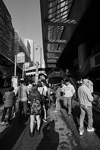 Street scene, King's Road, Fortress Hill, North Point, 1 January 2016