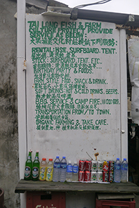 A menu for services, Tai Long Village, Sai Kung, 24 January 2016