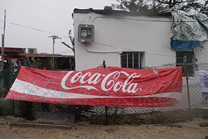 Coca-cola banner, Sai Wan Tsuen, Sai Kung, 24 January 2016
