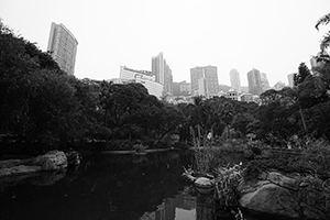 Artificial lake at Hong Kong Park, Central, 2 January 2016