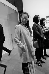 Jeannie Wu, at an exhibition opening at Artistree, Taikoo Place, Quarry Bay, 22 February 2016