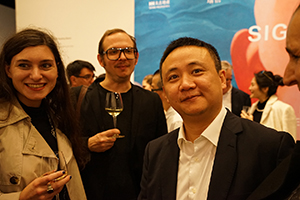 Curator Pi Li at the opening of the M+ Sigg Collection Exhibition, ArtisTree, Taikoo Place, Quarry Bay, 22 February 2016