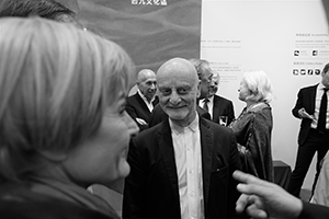 Uli Sigg at the opening of the M+ Sigg Collection Exhibition, ArtisTree, Taikoo Place, Quarry Bay, 22 February 2016