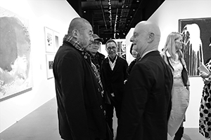 Artist Zhang Peili and collector Uli Sigg at the opening of the M+ Sigg Collection Exhibition, ArtisTree, Taikoo Place, Quarry Bay, 22 February 2016