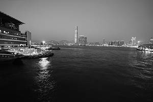 Victoria Harbour and Kowloon viewed from Sheung Wan, 6 February 2016