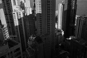 Buildings in morning light, Sheung Wan, 8 February 2016