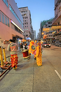 After a Lion Dance for Lunar New Year celebration, Un Chau Street, Sham Shui Po, 8 February 2016