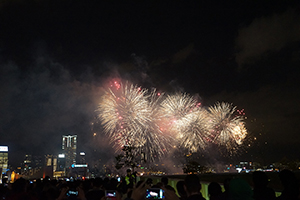 Lunar New Year fireworks display viewed from the Central harbourfront, 9 February 2016