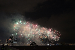 Lunar New Year fireworks display viewed from the Central harbourfront, 9 February 2016