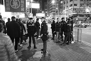 Police, Argyle Street, Mongkok, 9 February 2016