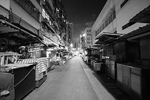 Street scene at night, Canton Road, Mongkok, 9 February 2016