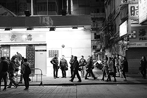 Police, Portland Street, Mongkok, 9 February 2016